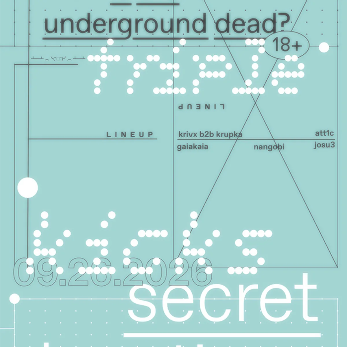SAVE THE UNDERGROUND flyer