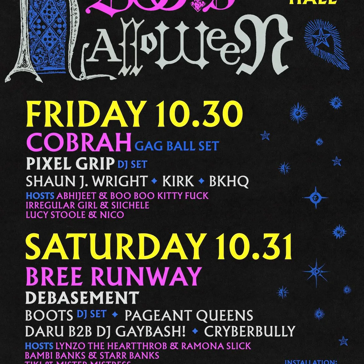 BOOTS HALLOWEEN - COBRAH, BREE RUNWAY, Pixel Grip, deBasement + MORE flyer