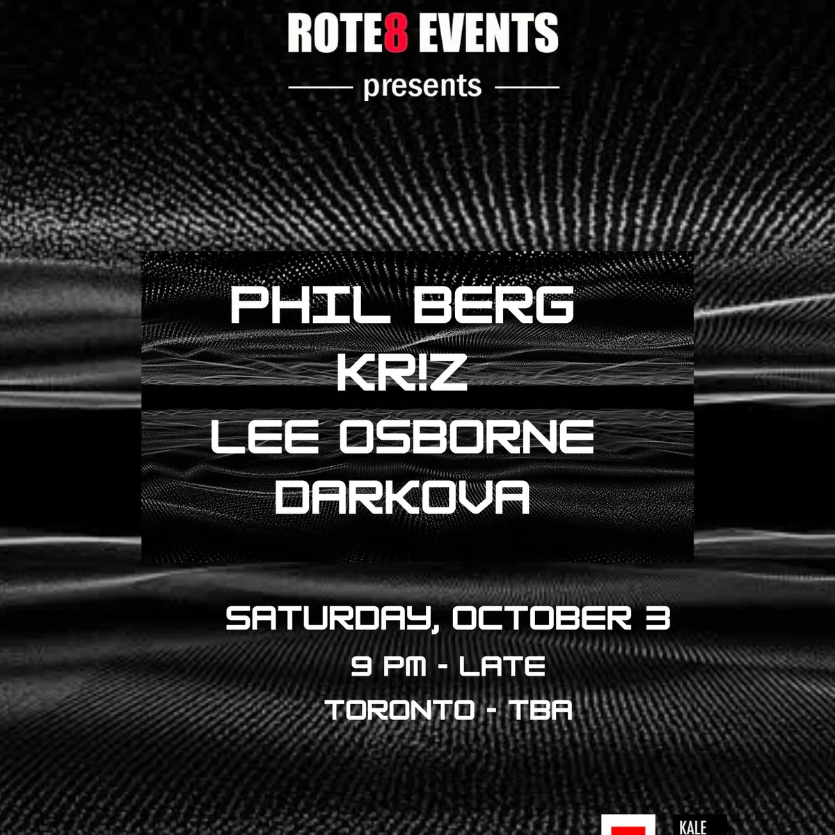 ROTE8 Warehouse: Phil Berg / Kr!z flyer