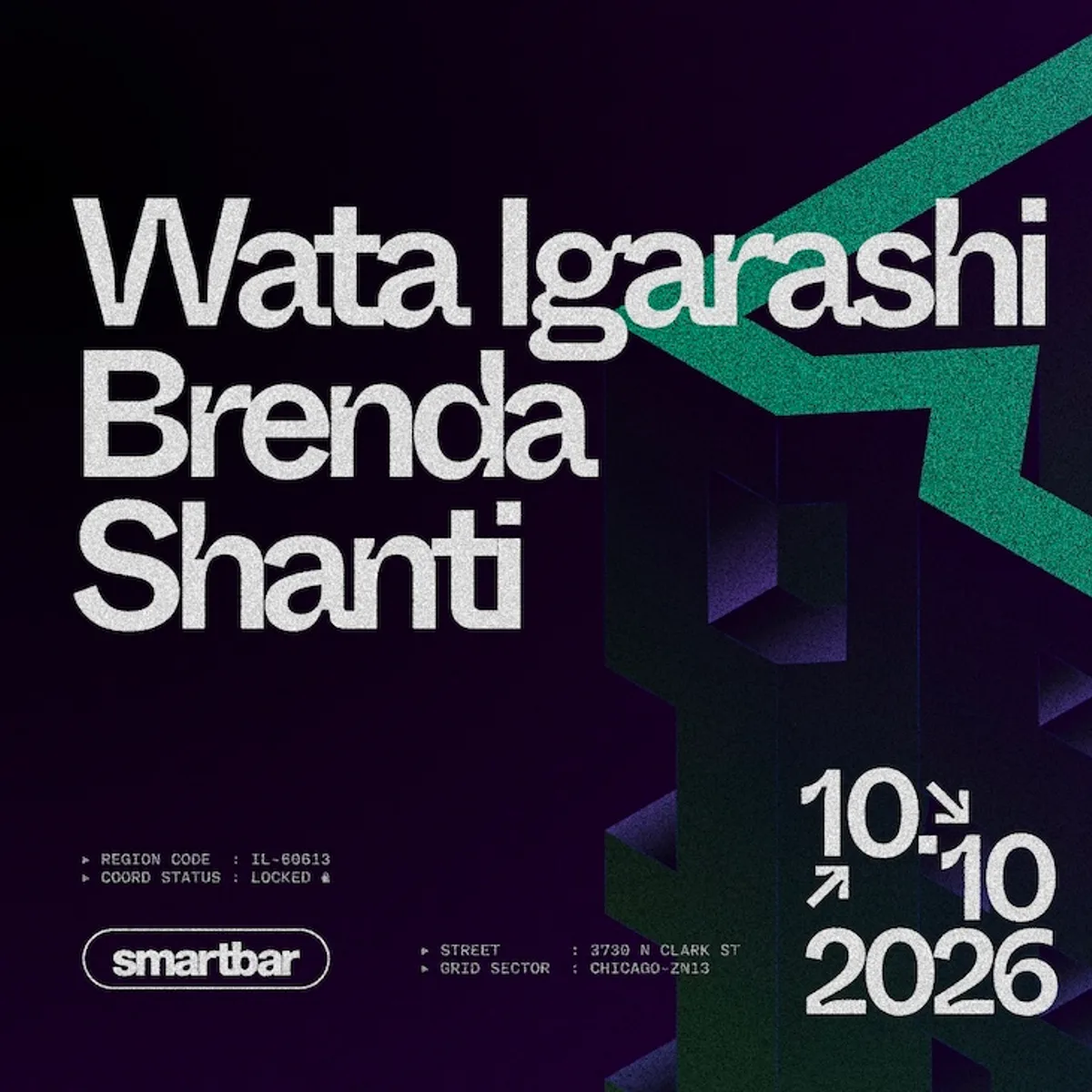 Format presents Wata Igarashi - Brenda - Shanti flyer
