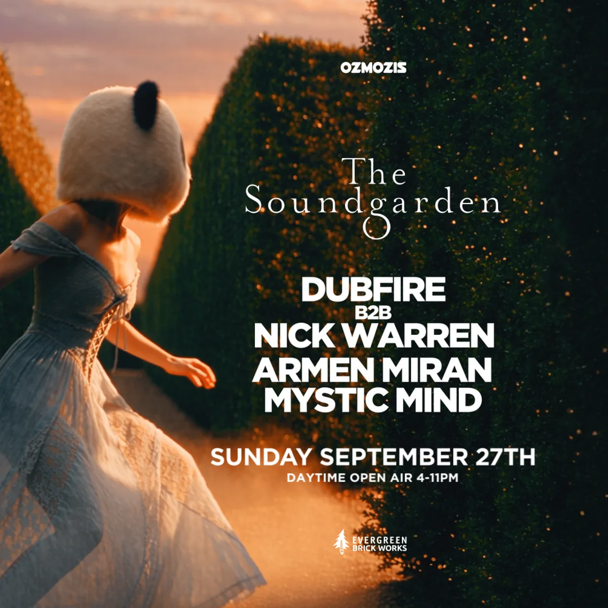 Ozmozis presents The Soundgarden ft. Dubfire B2B Nick Warren, Armen Miran & Mystic Mind flyer